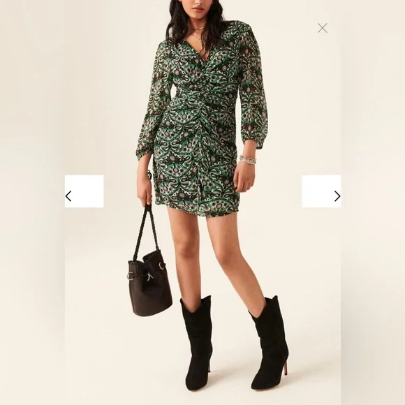 NWT $350 ba&sh Robe Fanny dress size S - Picture 6 of 6